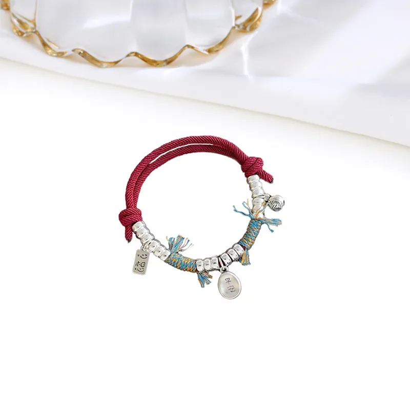 Welcome To The Treasure Woven Fabric Rope Bracelets Unisex-2