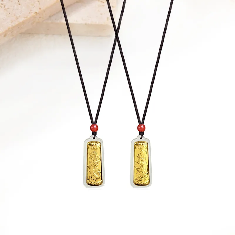 Welcome To The Treasure Alloy/Colored Glaze Necklaces Unisex-2