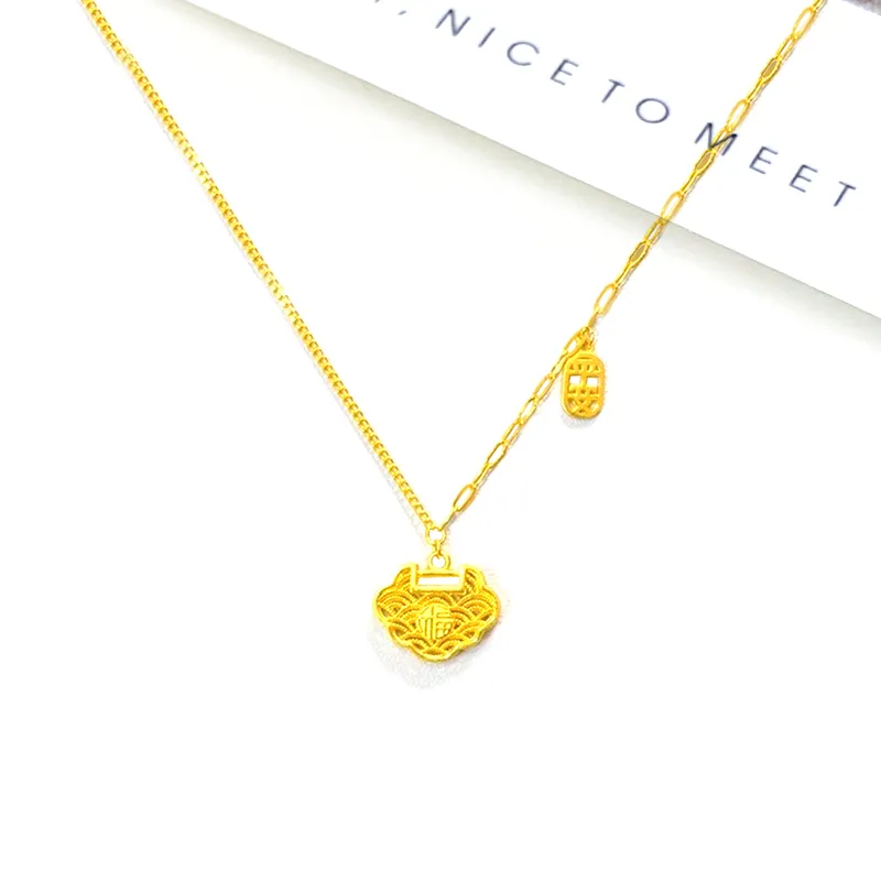 Welcome To The Treasure Alloy Necklaces Unisex-5