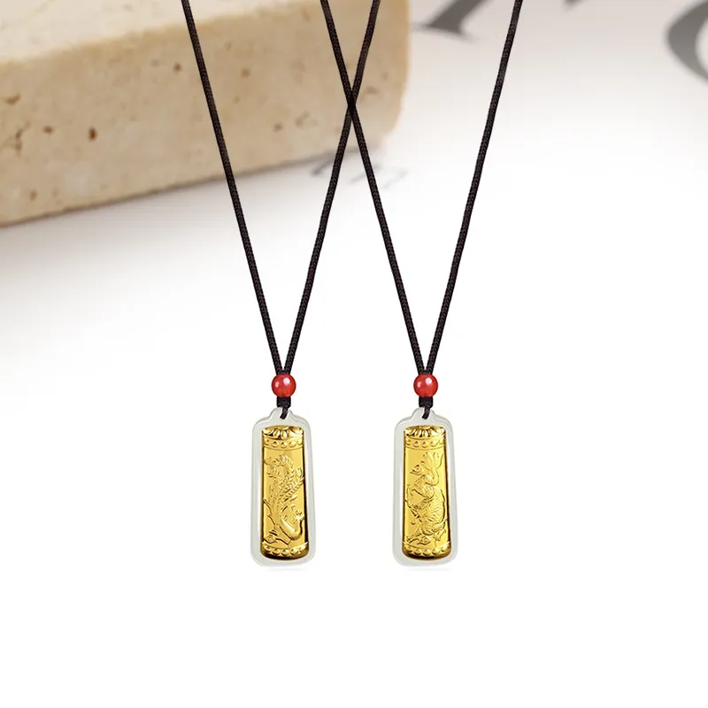 Welcome To The Treasure Alloy/Colored Glaze Necklaces Unisex-4