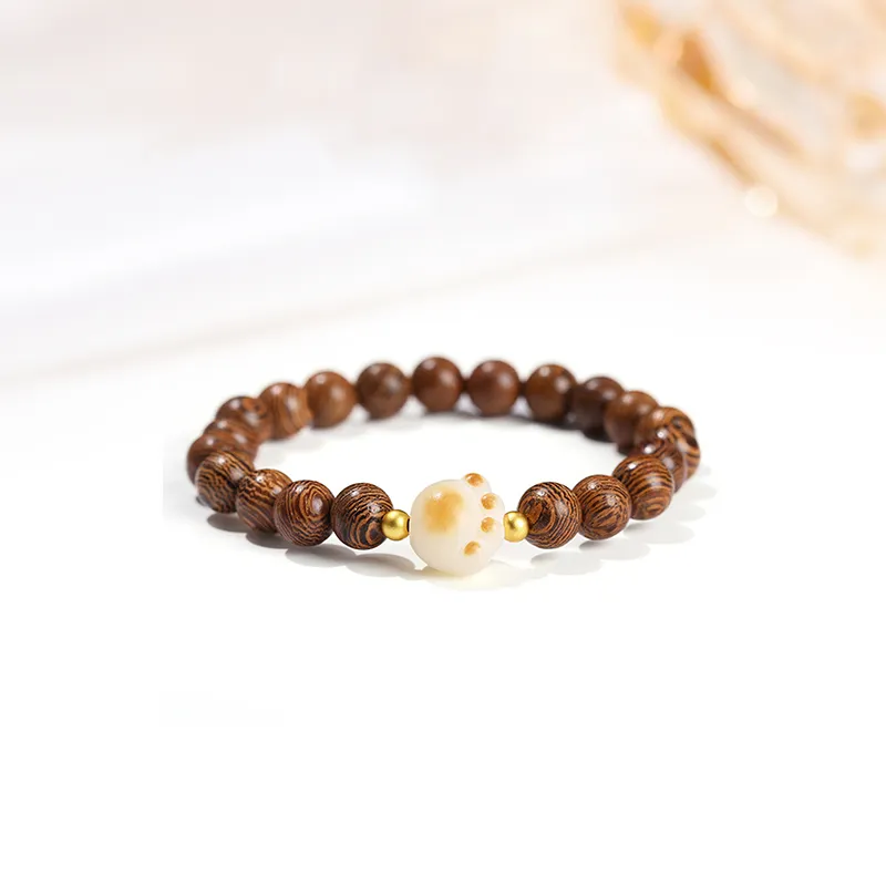 Welcome To The Treasure White Jade Bodhi Bracelets Unisex-3