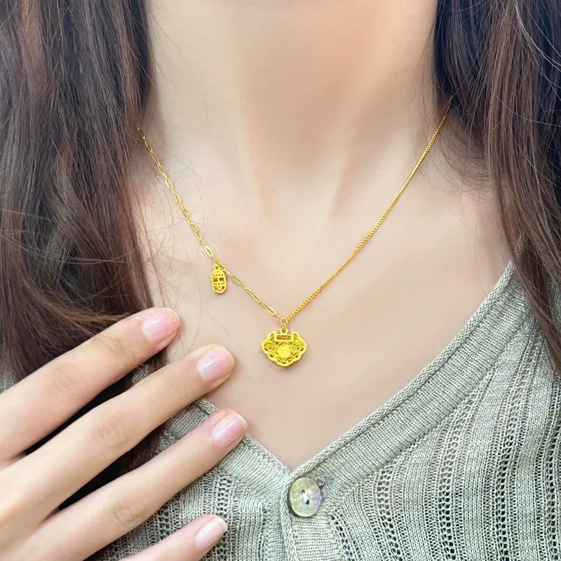 Welcome To The Treasure Alloy Necklaces Unisex-1