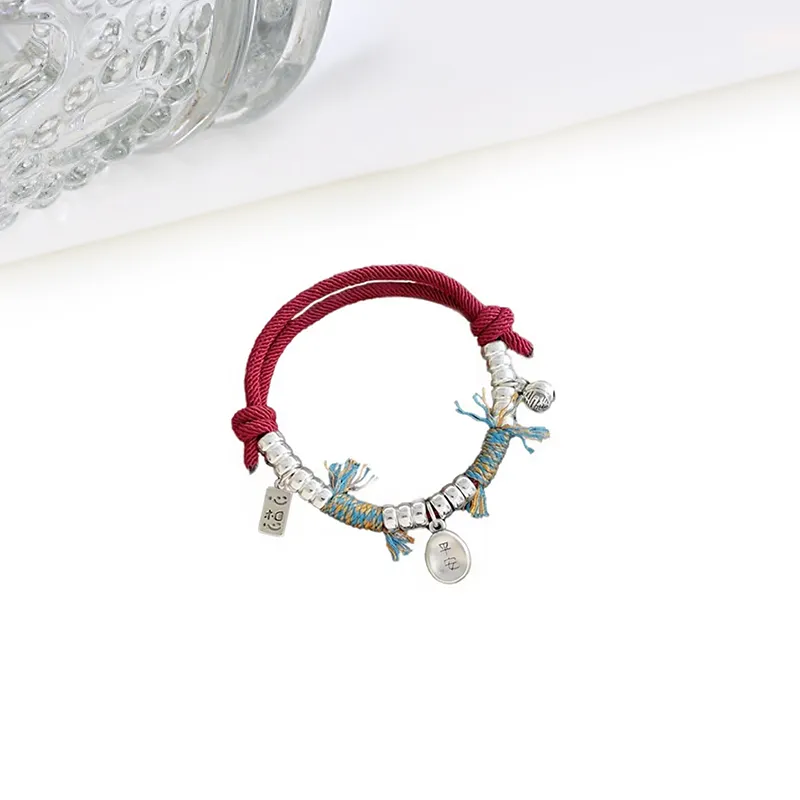 Welcome To The Treasure Woven Fabric Rope Bracelets Unisex-5