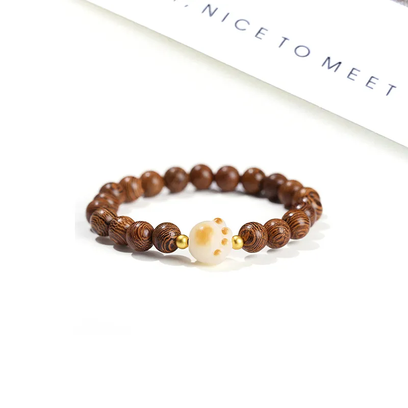 Welcome To The Treasure White Jade Bodhi Bracelets Unisex-1
