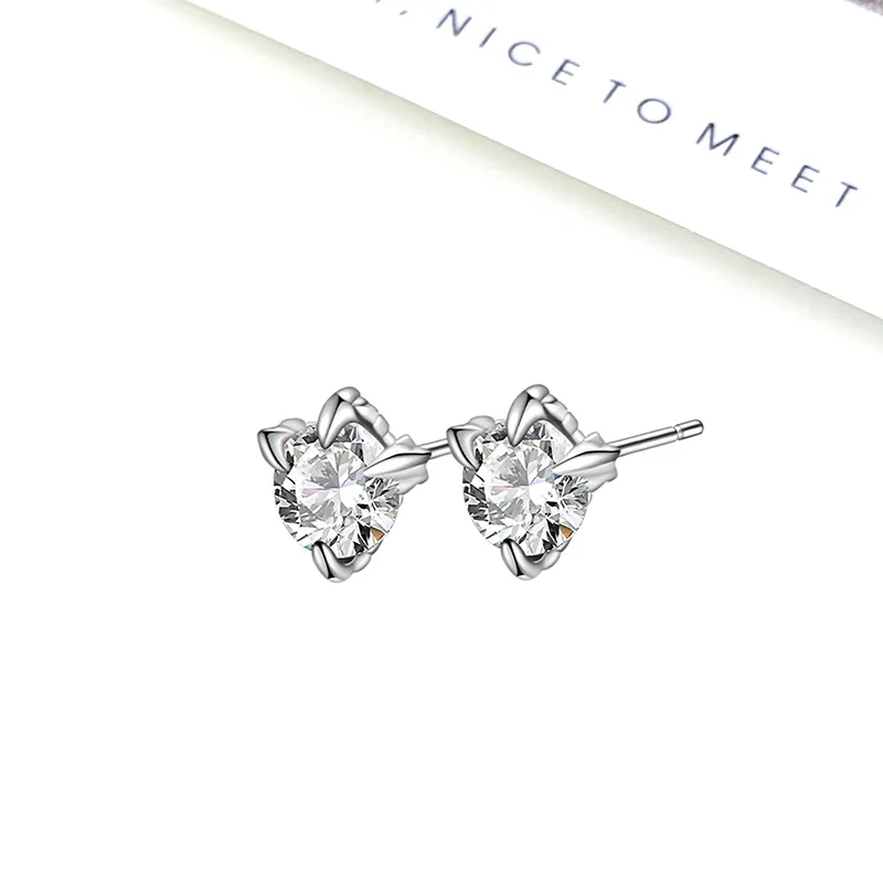 Welcome To The Treasure Alloy Zircon Stud Earrings Unisex-8