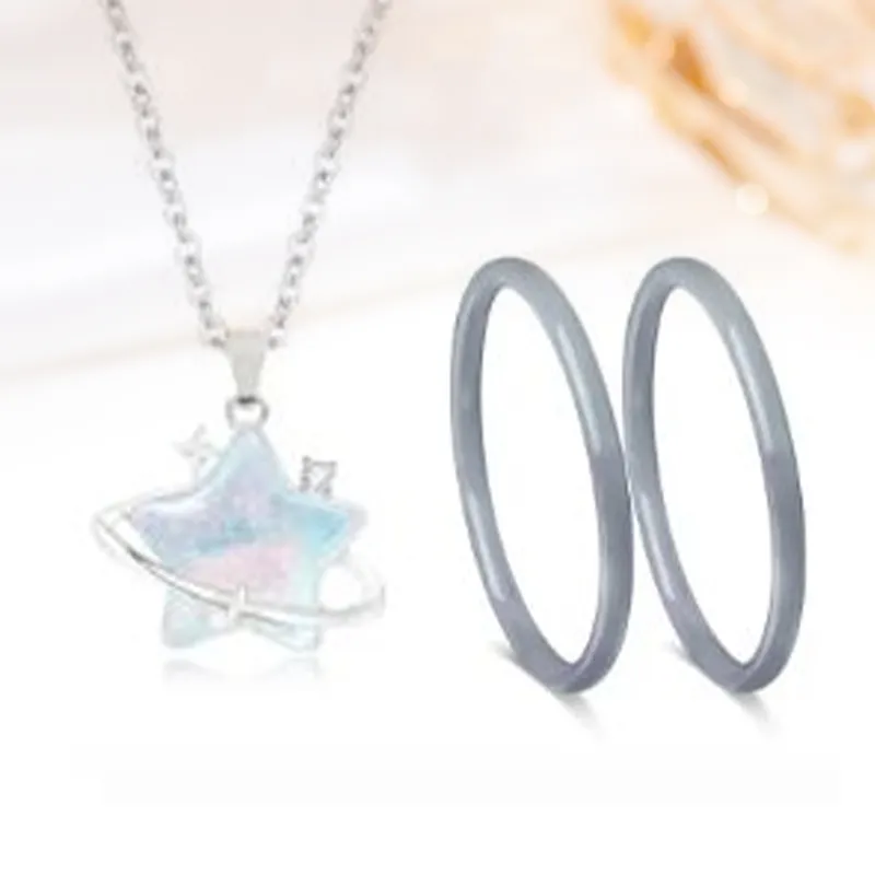 Welcome To The Treasure Colored Glaze Jade Necklaces Unisex-5