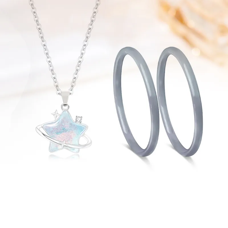 Welcome To The Treasure Colored Glaze Jade Necklaces Unisex-3