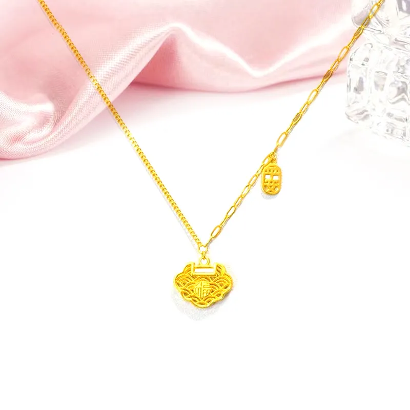 Welcome To The Treasure Alloy Necklaces Unisex-3