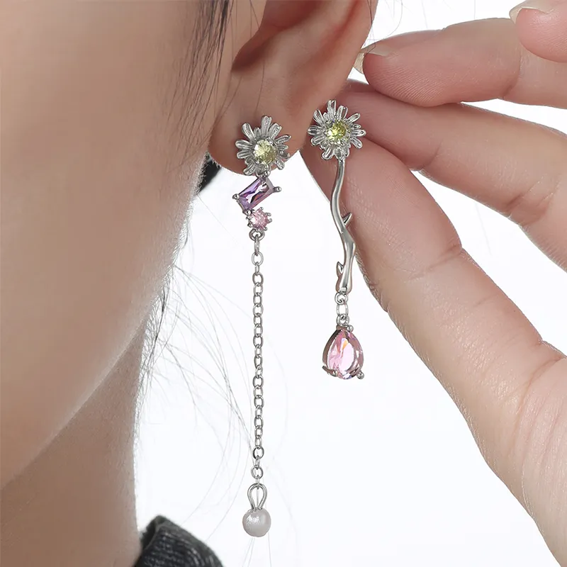 Welcome To The Treasure Zircon Earrings Unisex-5
