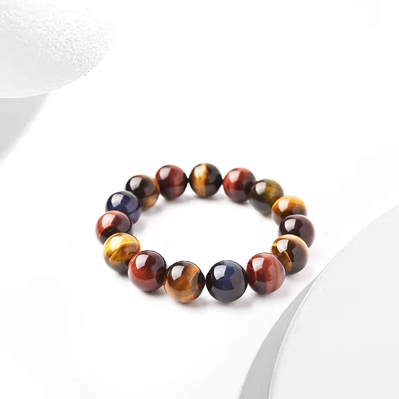 Welcome To The Treasure Natural Tiger's Eye Stone Bracelets Unisex-1