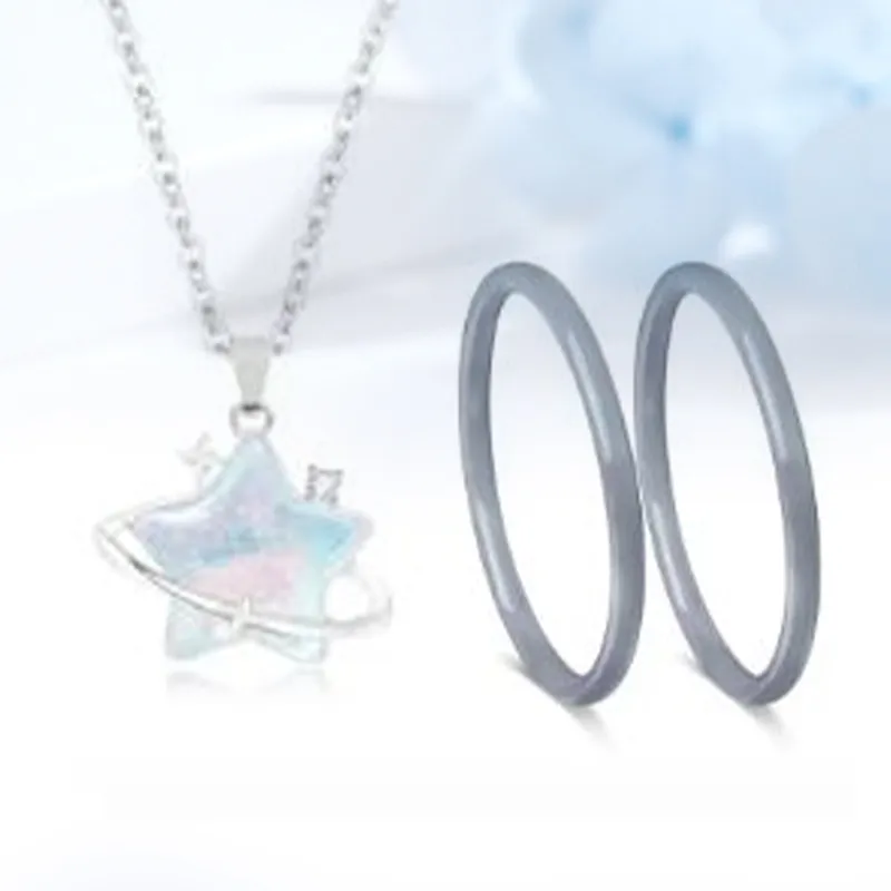 Welcome To The Treasure Colored Glaze Jade Necklaces Unisex-6
