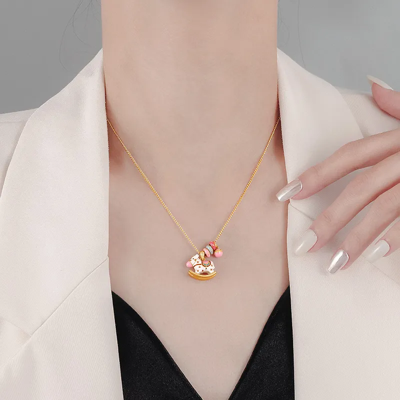 Welcome To The Treasure Alloy Necklaces Unisex-3