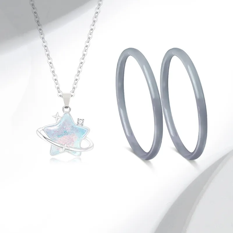 Welcome To The Treasure Colored Glaze Jade Necklaces Unisex-1