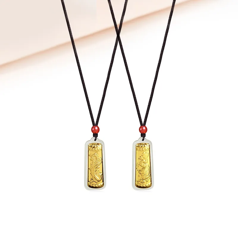 Welcome To The Treasure Alloy/Colored Glaze Necklaces Unisex-1