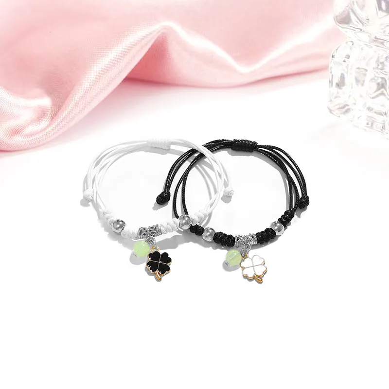 Welcome To The Treasure Glue Drip Rope Bracelets Unisex-10