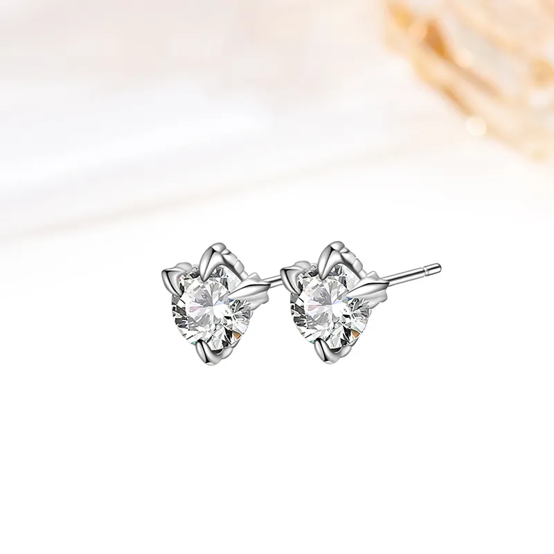 Welcome To The Treasure Alloy Zircon Stud Earrings Unisex-7