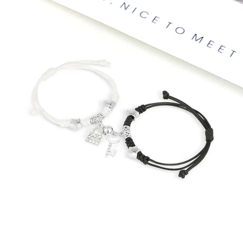 Welcome To The Treasure Glue Drip Rope Bracelets Unisex-6