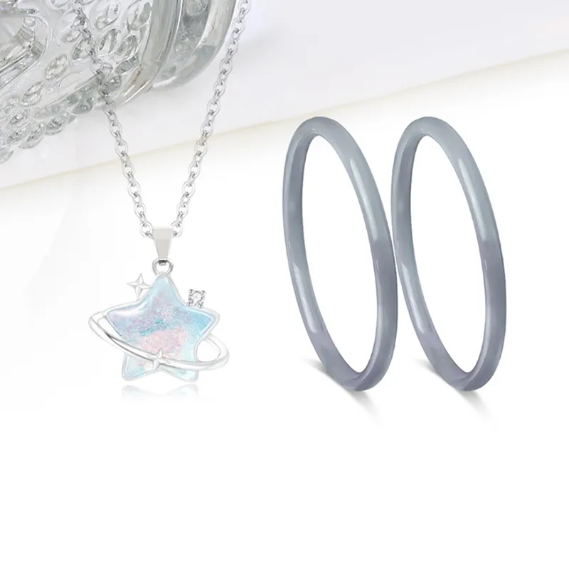 Welcome To The Treasure Colored Glaze Jade Necklaces Unisex-4
