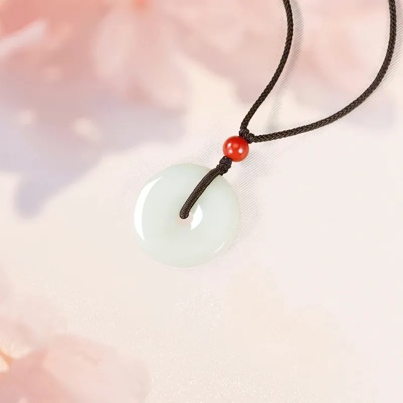 Welcome To The Treasure Chalcedony Jade Necklaces Unisex-2