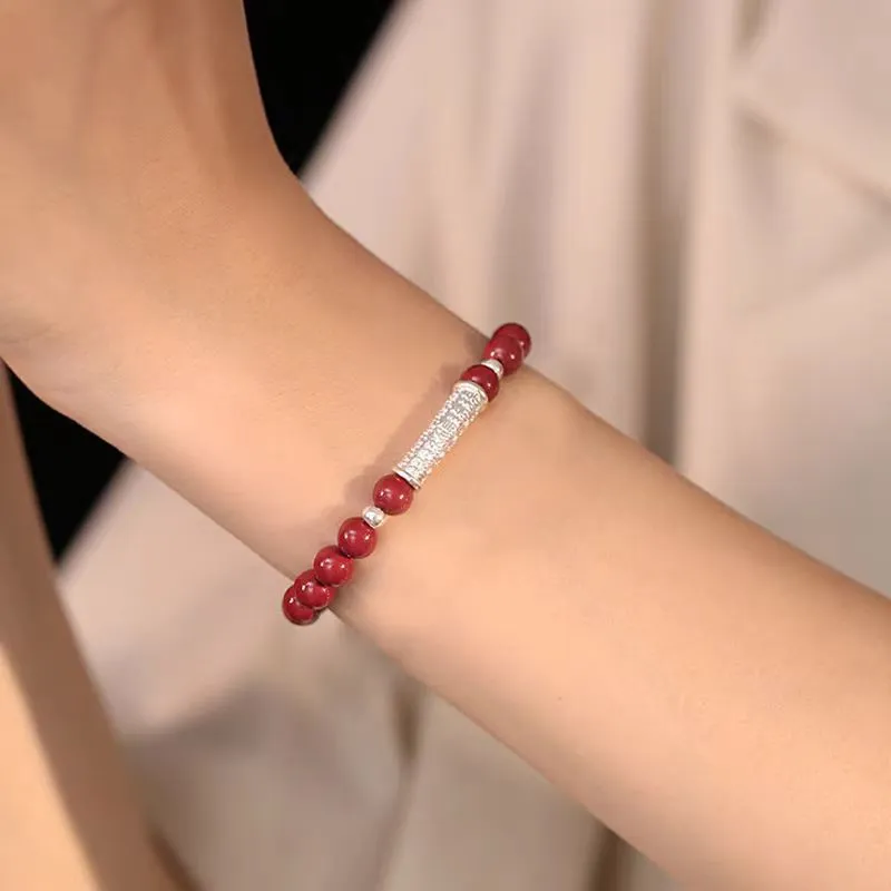 Welcome To The Treasure Reconstructed Cinnabar Bracelets Unisex-2