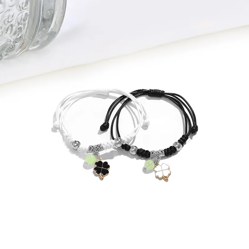Welcome To The Treasure Glue Drip Rope Bracelets Unisex-9