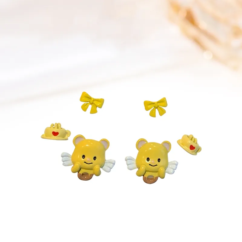 Welcome To The Treasure Alloy Stud Earrings Unisex-8