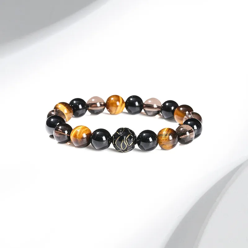 Welcome To The Treasure Tiger's Eye Stone Bracelets Unisex-2