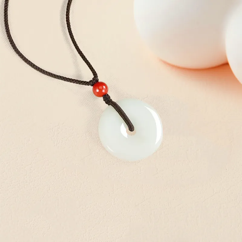 Welcome To The Treasure Chalcedony Jade Necklaces Unisex-4