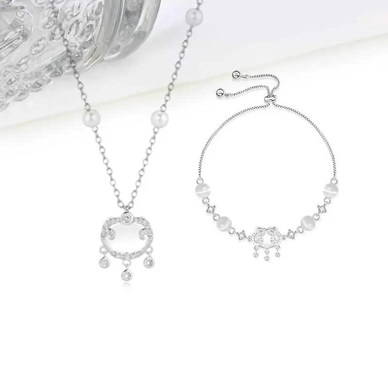 Welcome To The Treasure Colored Glaze Jade Necklaces Unisex-3