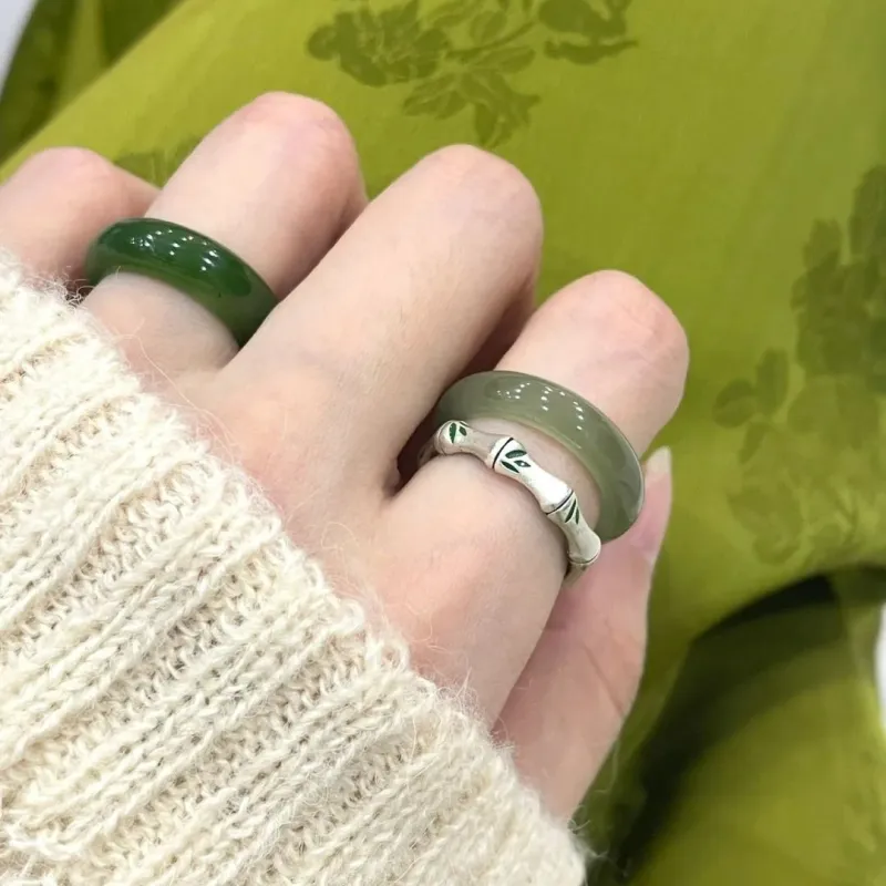 Welcome To The Treasure Chalcedony Rings Unisex-1