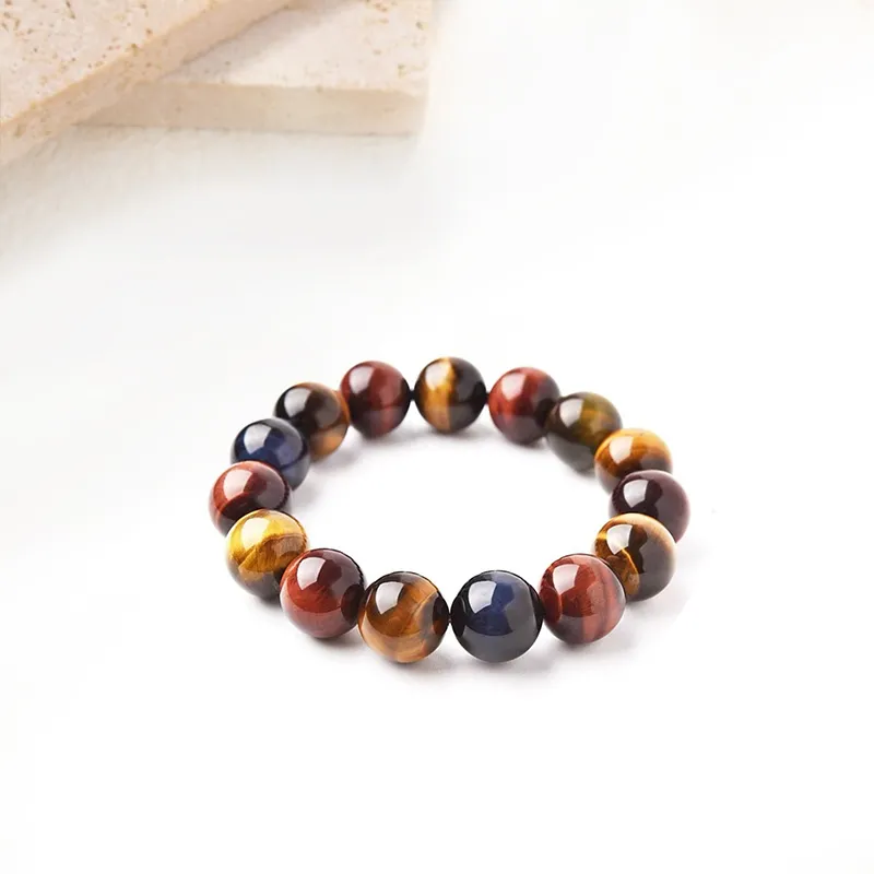 Welcome To The Treasure Natural Tiger's Eye Stone Bracelets Unisex-4
