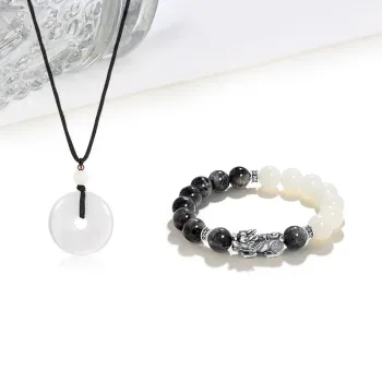 Welcome To The Treasure White Jade Bodhi Bracelets Unisex