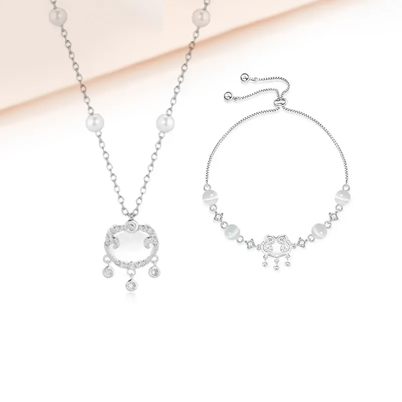 Welcome To The Treasure Colored Glaze Jade Necklaces Unisex-1