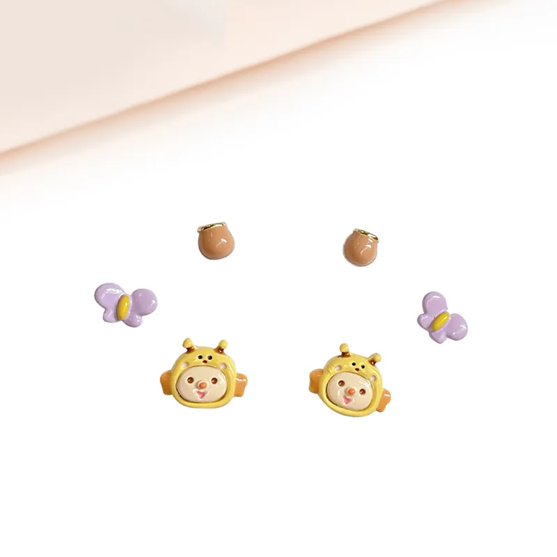 Welcome To The Treasure Alloy Stud Earrings Unisex-17