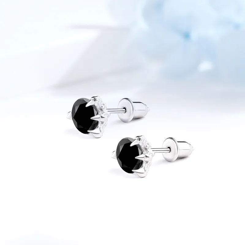 Welcome To The Treasure Alloy Zircon Stud Earrings Unisex-5
