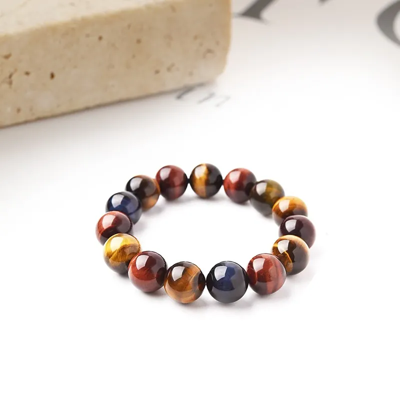Welcome To The Treasure Natural Tiger's Eye Stone Bracelets Unisex-3