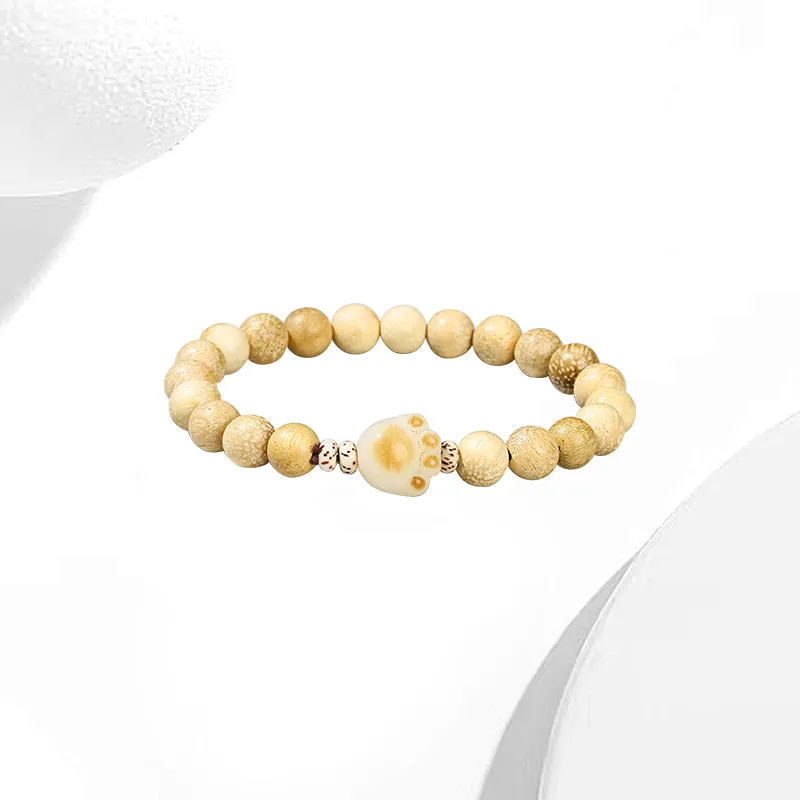Welcome To The Treasure White Jade Bodhi Bracelets Unisex-3