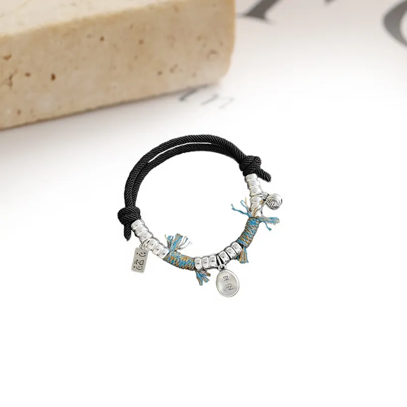 Welcome To The Treasure Woven Fabric Rope Bracelets Unisex-4