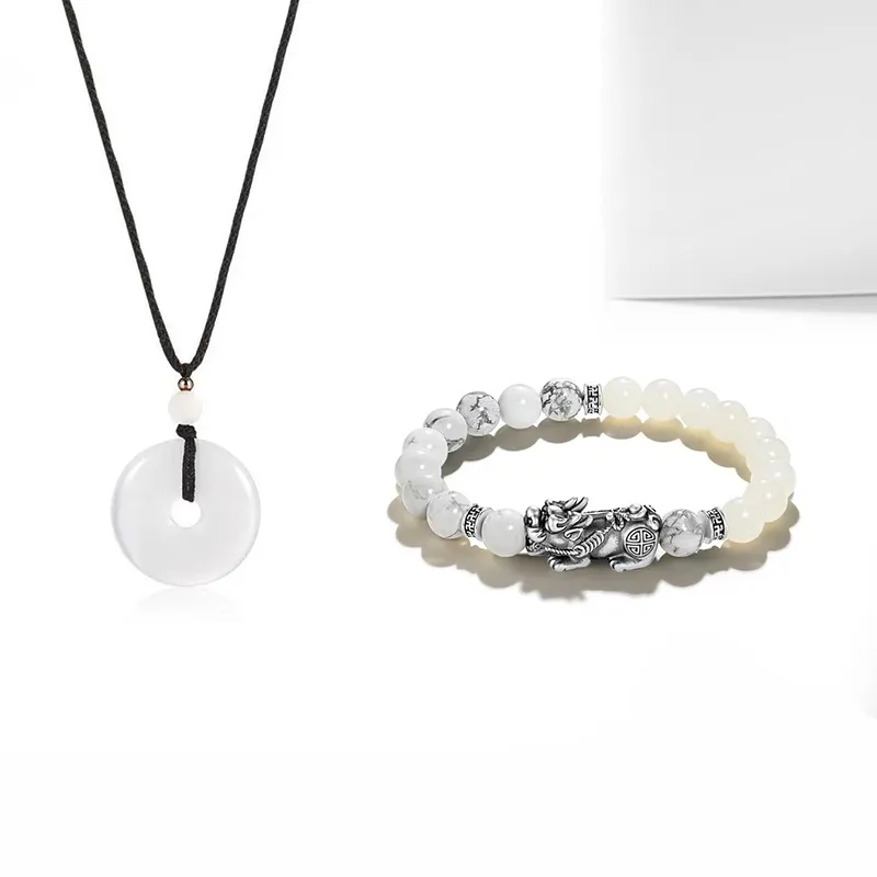 Welcome To The Treasure White Jade Bodhi Bracelets Unisex-4