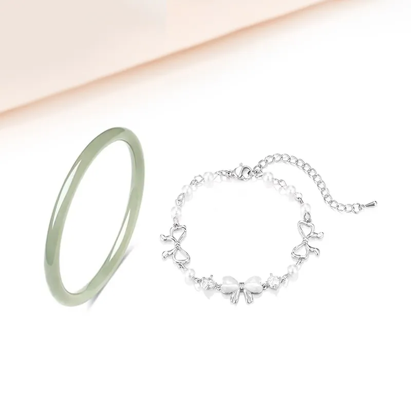 Welcome To The Treasure Colored Glaze Bangles Unisex-3