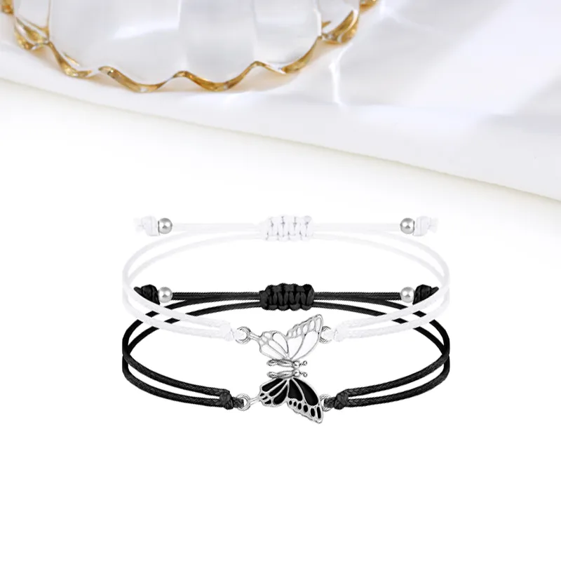 Welcome To The Treasure Glue Drip Rope Bracelets Unisex-2
