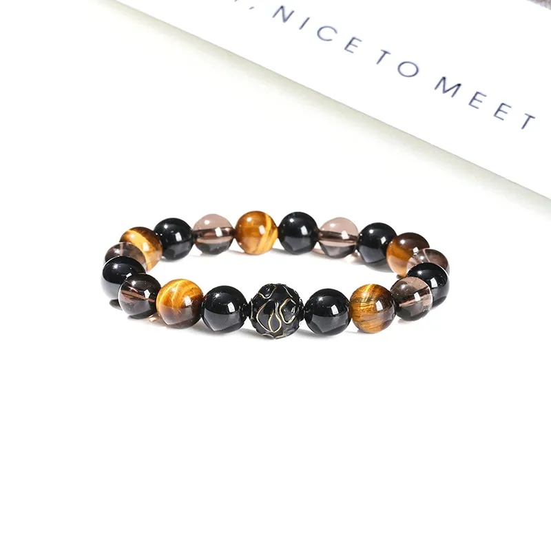 Welcome To The Treasure Tiger's Eye Stone Bracelets Unisex-3