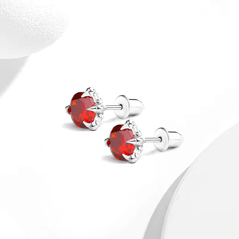 Welcome To The Treasure Alloy Zircon Stud Earrings Unisex-1