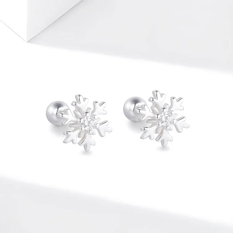 JOLLY NOTE Sterling Silver Stud Earrings Women's Good Luck-3