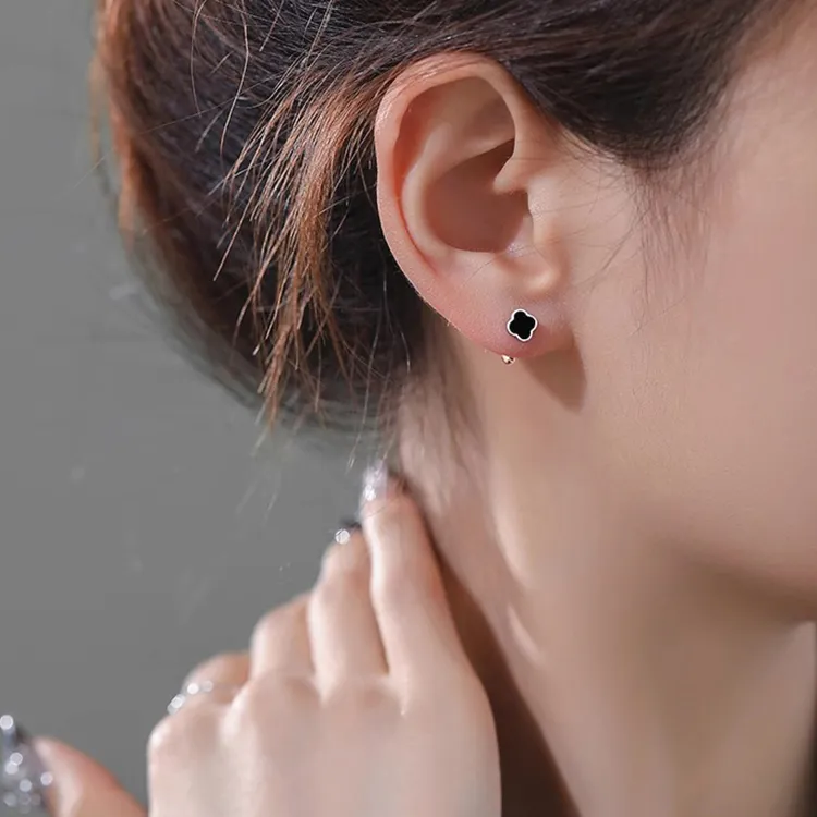 JOLLY NOTE Sterling Silver Stud Earrings Women's-2