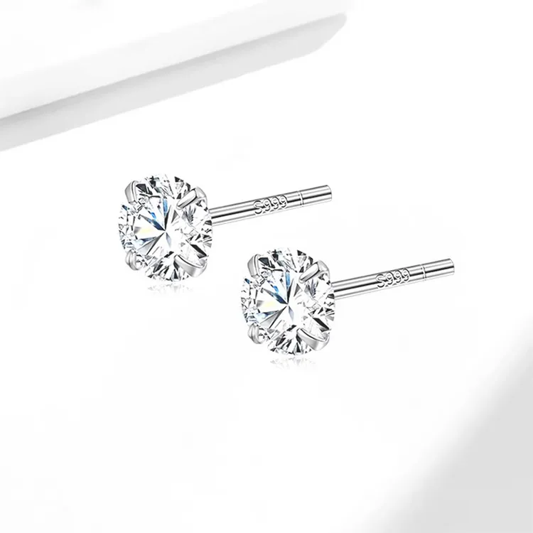 JOLLY NOTE Sterling Silver Stud Earrings Unisex Good Luck-6