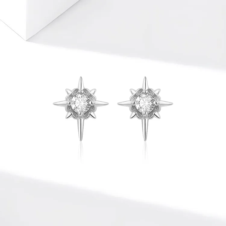 JOLLY NOTE Sterling Silver Stud Earrings Unisex Good Luck-4