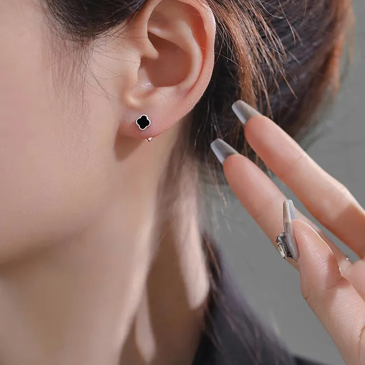 JOLLY NOTE Sterling Silver Stud Earrings Women's-1