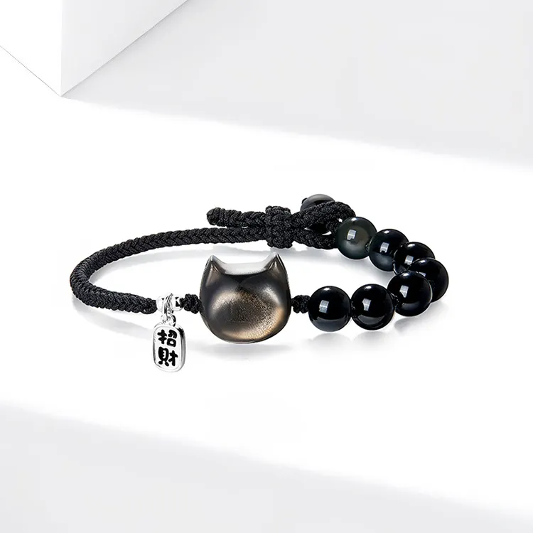 JOLLY NOTE Obsidian Bracelets Unisex-1