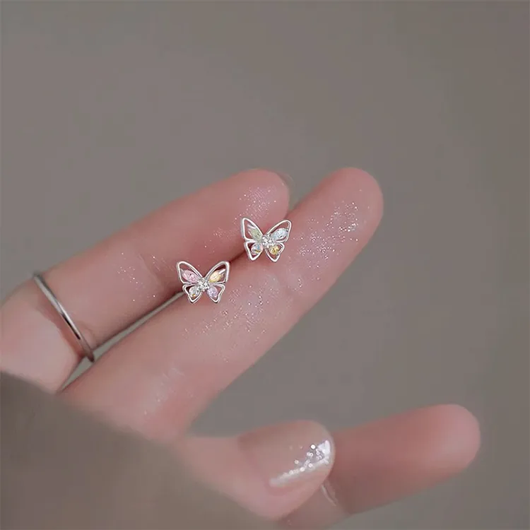 JOLLY NOTE Sterling Silver Stud Earrings Women's Good Luck-1